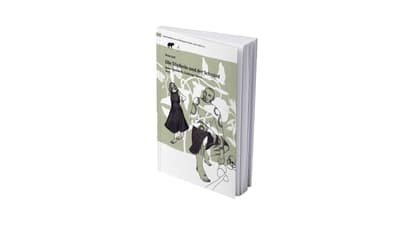Buch mit illustrierter Abdeckung auf Weiss.