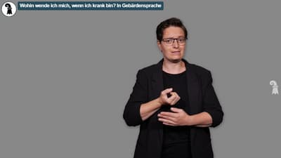 Screenshot aus dem Gebärdensprache-Video