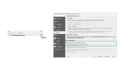 Screenshot von Softwareeinstellungen mit Optionen und Menüs.