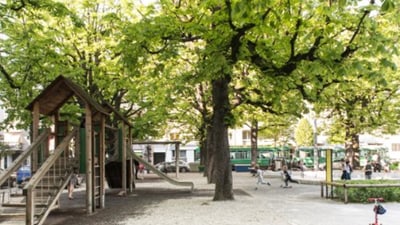 Der Spielplatz auf der Liesbergermatte.