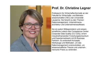 Kurzporträt zur beruflichen Rolle von Prof. Dr. Christine Legner.