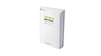 Buchcover des Materialheft 27 der archäologischen Bodenforschung mit Titel: "Umgang mit den Toten"
