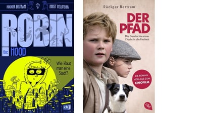 Buchcover von 'Robin the Hood' und 'Der Pfad'.