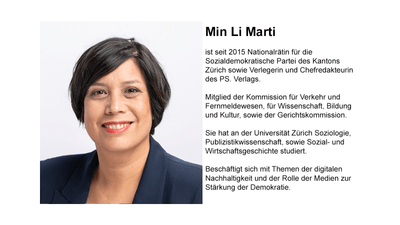 Kurzporträt der Nationalrätin Min Li Marti.