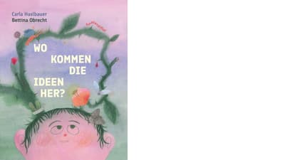 Buchcover mit fragendem Kind und Naturmotiven.