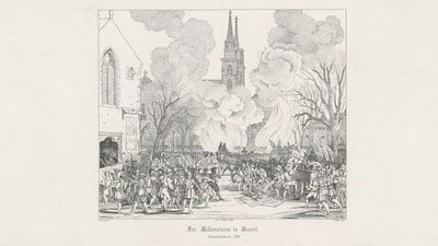 Lithografie des Bildersturms