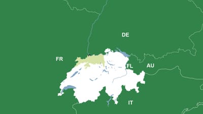 Karte der Nordwestschweiz
