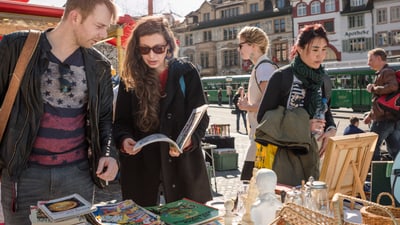 Flea market Barfüsserplatz.