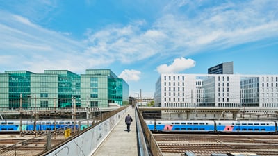 View over the tracks.