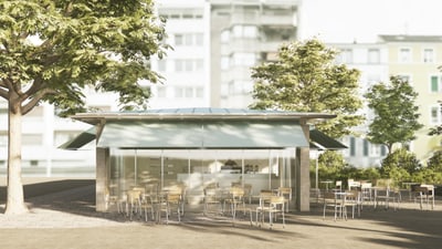 Aussenansicht des Parkcafés