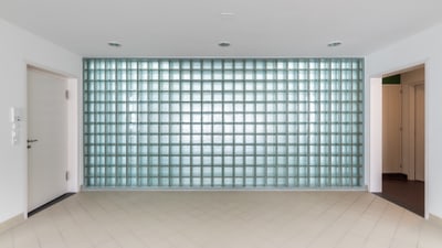 Glasbausteine im Wohnraum
