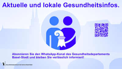 Infografik, um den WhatsApp-Kanal abonnieren zu können mit QR-Code