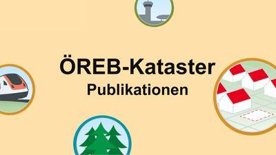 Titelbild mit dem Schriftzug "ÖREB-Kataster Publikationen"