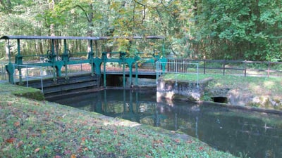 Kleiner Schleusenkanal in den Langen Erlen