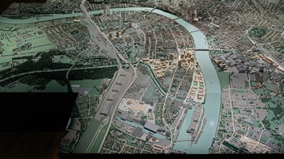 Basel Nord im Stadtmodell 