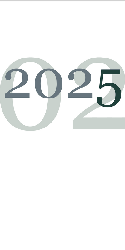 Grafik mit der Zahl 2025.