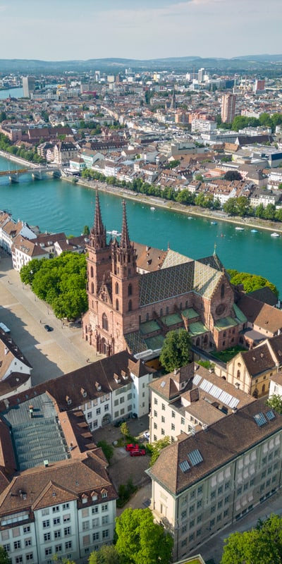 Bird's eye view of Basel.