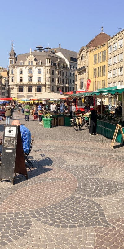 Rosettenmuster Marktplatz