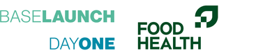 Logos von BaseLaunch, DayOne, Food and Health.