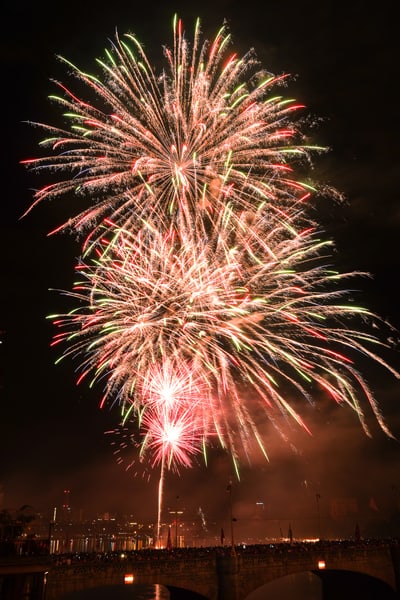 Feuerwerk - Bundesfeier am Rhein 2018