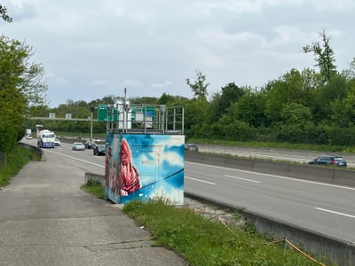 Luftmessstation an der A2 im Hardwald in Muttenz