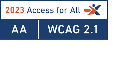 2023 Access for All AA WCAG 2.1 Label.