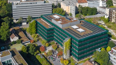 Luftaufnahme der Sekundarschule Gartenstrasse
