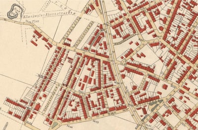 Historische Stadtkartenansicht von Basel